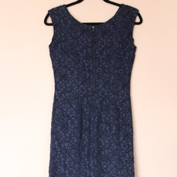 Blue Lace Bodycon Dress - Vintage - Picture 12 of 14